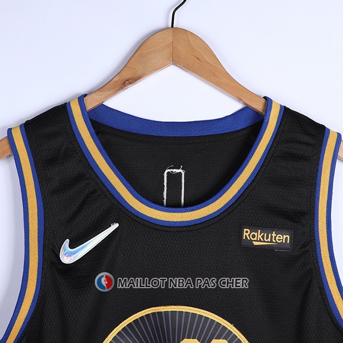 Maillot Golden State Warriors Stephen Curry NO 30 Ville 2021-22 Noir